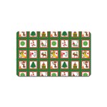 Christmas-paper-christmas-pattern Magnet (Name Card) Front