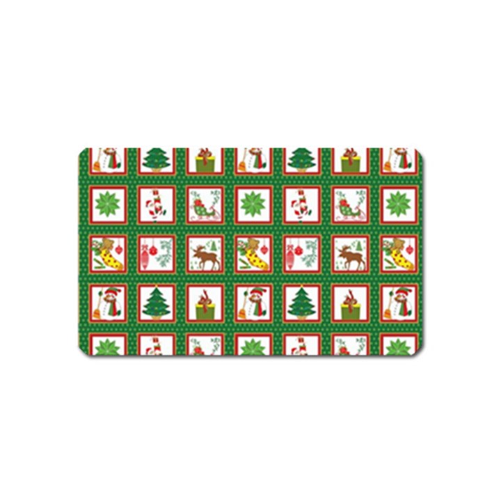 Christmas-paper-christmas-pattern Magnet (Name Card)