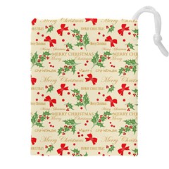 Christmas-paper-scrapbooking-- Drawstring Pouch (5xl) by Amaryn4rt