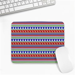 Christmas-color-stripes Pattern Small Mousepad by Amaryn4rt