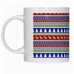 Christmas-color-stripes Pattern White Mug Left