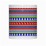 Christmas-color-stripes Pattern White Mug Center