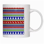 Christmas-color-stripes Pattern White Mug Right