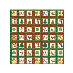 Christmas-paper-christmas-pattern Square Satin Scarf (30  X 30 ) by Amaryn4rt