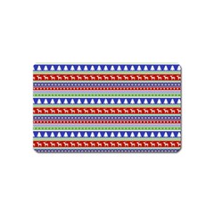 Christmas-color-stripes Pattern Magnet (name Card) by Amaryn4rt