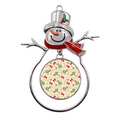 Christmas-paper-scrapbooking-- Metal Snowman Ornament by Amaryn4rt