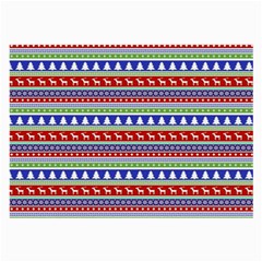 Christmas-color-stripes Pattern Large Glasses Cloth by Amaryn4rt