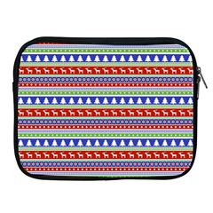 Christmas-color-stripes Pattern Apple Ipad 2/3/4 Zipper Cases by Amaryn4rt