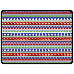 Christmas-color-stripes Pattern Two Sides Fleece Blanket (large) by Amaryn4rt