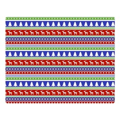 Christmas-color-stripes Pattern Two Sides Premium Plush Fleece Blanket (large) by Amaryn4rt