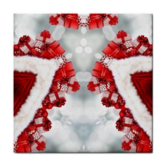 Christmas-background-tile-gifts Tile Coaster by Amaryn4rt