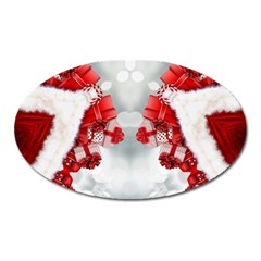 Christmas-background-tile-gifts Oval Magnet by Amaryn4rt