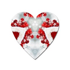 Christmas-background-tile-gifts Heart Magnet by Amaryn4rt