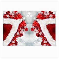 Christmas-background-tile-gifts Postcards 5  X 7  (pkg Of 10) by Amaryn4rt