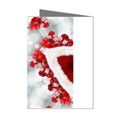 Christmas-background-tile-gifts Mini Greeting Cards (pkg Of 8) by Amaryn4rt