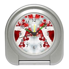 Christmas-background-tile-gifts Travel Alarm Clock by Amaryn4rt