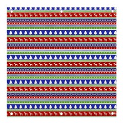 Christmas-color-stripes Pattern Banner And Sign 4  X 4  by Amaryn4rt