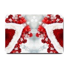 Christmas-background-tile-gifts Small Doormat by Amaryn4rt