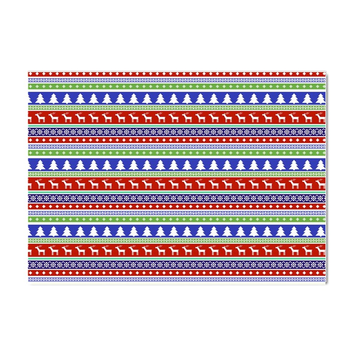 Christmas-color-stripes Pattern Crystal Sticker (A4)