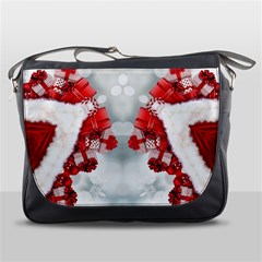 Christmas-background-tile-gifts Messenger Bag by Amaryn4rt