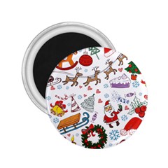 Christmas Theme Decor Illustration Pattern 2 25  Magnets by Amaryn4rt