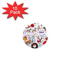 Christmas Theme Decor Illustration Pattern 1  Mini Magnet (10 Pack)  by Amaryn4rt