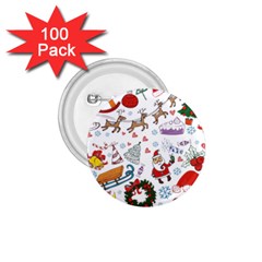 Christmas Theme Decor Illustration Pattern 1 75  Buttons (100 Pack)  by Amaryn4rt