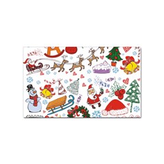 Christmas Theme Decor Illustration Pattern Sticker (rectangular) by Amaryn4rt