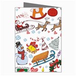 Christmas Theme Decor Illustration Pattern Greeting Card Right