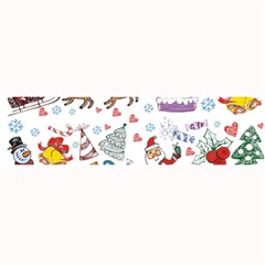 Christmas Theme Decor Illustration Pattern Large Bar Mat by Amaryn4rt