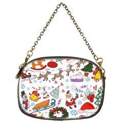 Christmas Theme Decor Illustration Pattern Chain Purse (one Side) by Amaryn4rt