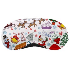 Christmas Theme Decor Illustration Pattern Sleep Mask by Amaryn4rt