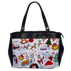 Christmas Theme Decor Illustration Pattern Oversize Office Handbag by Amaryn4rt