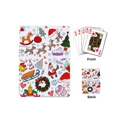 Christmas Theme Decor Illustration Pattern Playing Cards Single Design (mini) by Amaryn4rt