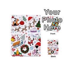 Christmas Theme Decor Illustration Pattern Playing Cards 54 Designs (mini) by Amaryn4rt