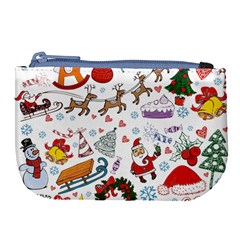 Christmas Theme Decor Illustration Pattern Large Coin Purse by Amaryn4rt