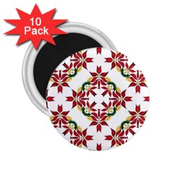 Christmas-wallpaper-background 2 25  Magnets (10 Pack)  by Amaryn4rt