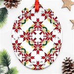 Christmas-wallpaper-background Ornament (Oval Filigree) Front