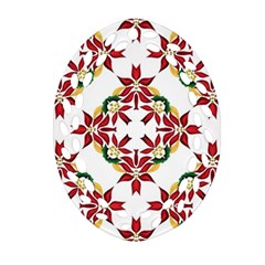 Christmas-wallpaper-background Oval Filigree Ornament (two Sides) by Amaryn4rt