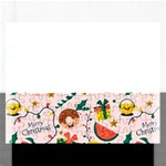 Colorful-funny-christmas-pattern Merry Xmas Rectangular Jigsaw Puzzl Front