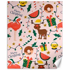 Colorful-funny-christmas-pattern Merry Xmas Canvas 16  X 20  by Amaryn4rt