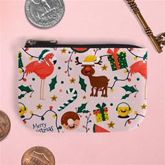 Colorful-funny-christmas-pattern Merry Xmas Mini Coin Purse by Amaryn4rt