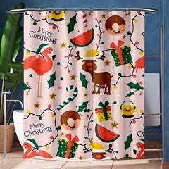 Colorful-funny-christmas-pattern Merry Xmas Shower Curtain 60  X 72  (medium)  by Amaryn4rt