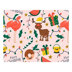 Colorful-funny-christmas-pattern Merry Xmas Two Sides Premium Plush Fleece Blanket (large) by Amaryn4rt