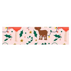 Colorful-funny-christmas-pattern Merry Xmas Oblong Satin Scarf (16  X 60 ) by Amaryn4rt