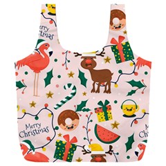 Colorful-funny-christmas-pattern Merry Xmas Full Print Recycle Bag (xxl) by Amaryn4rt