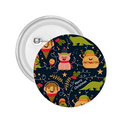 Colorful-funny-christmas-pattern Merry Christmas Xmas 2 25  Buttons by Amaryn4rt