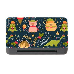 Colorful-funny-christmas-pattern Merry Christmas Xmas Memory Card Reader With Cf by Amaryn4rt