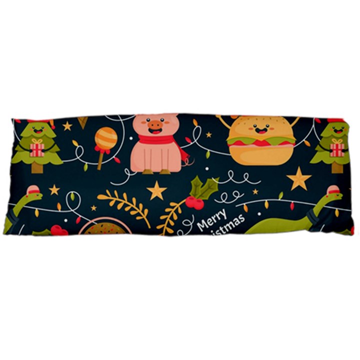 Colorful-funny-christmas-pattern Merry Christmas Xmas Body Pillow Case (Dakimakura)