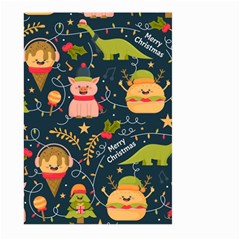 Colorful-funny-christmas-pattern Merry Christmas Xmas Large Garden Flag (two Sides) by Amaryn4rt